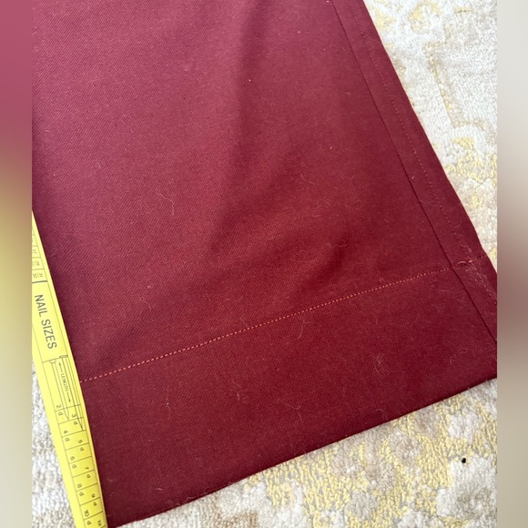 Vince Raver Wool Flannel Maroon Pants - Picture 14 of 14